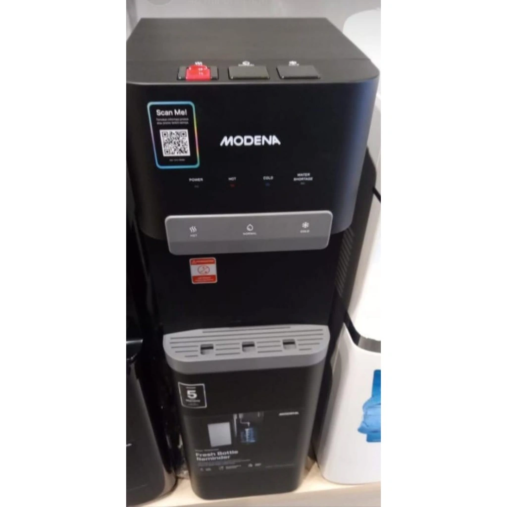 Modena DD 1314 BABK water dispenser galon bawah Kompresor hot cold norrnal DD1314BABK