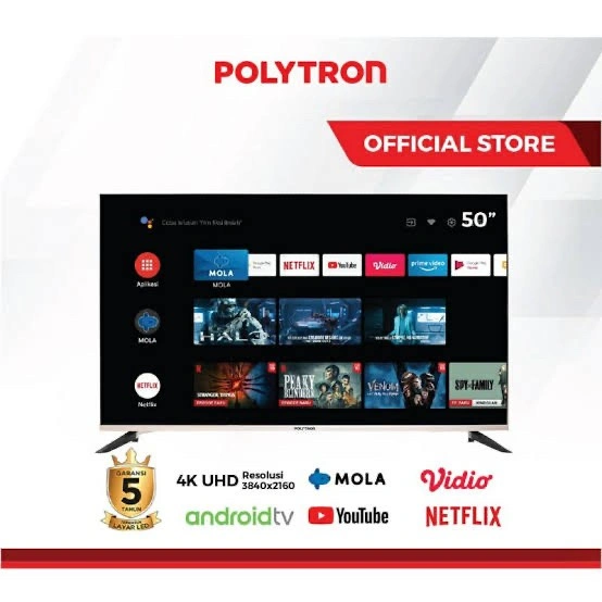POLYTRON LED UHD TV 4K 50UG5959 50 INCH GOOGLE TV NEW