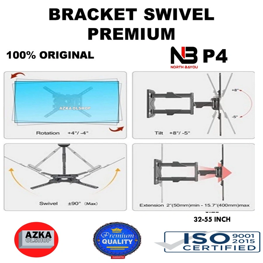 Bracket/Breket/Braket Swivel Lengan TV LED NB P4 NBP4 55 43 40 32 Inch nb-P4