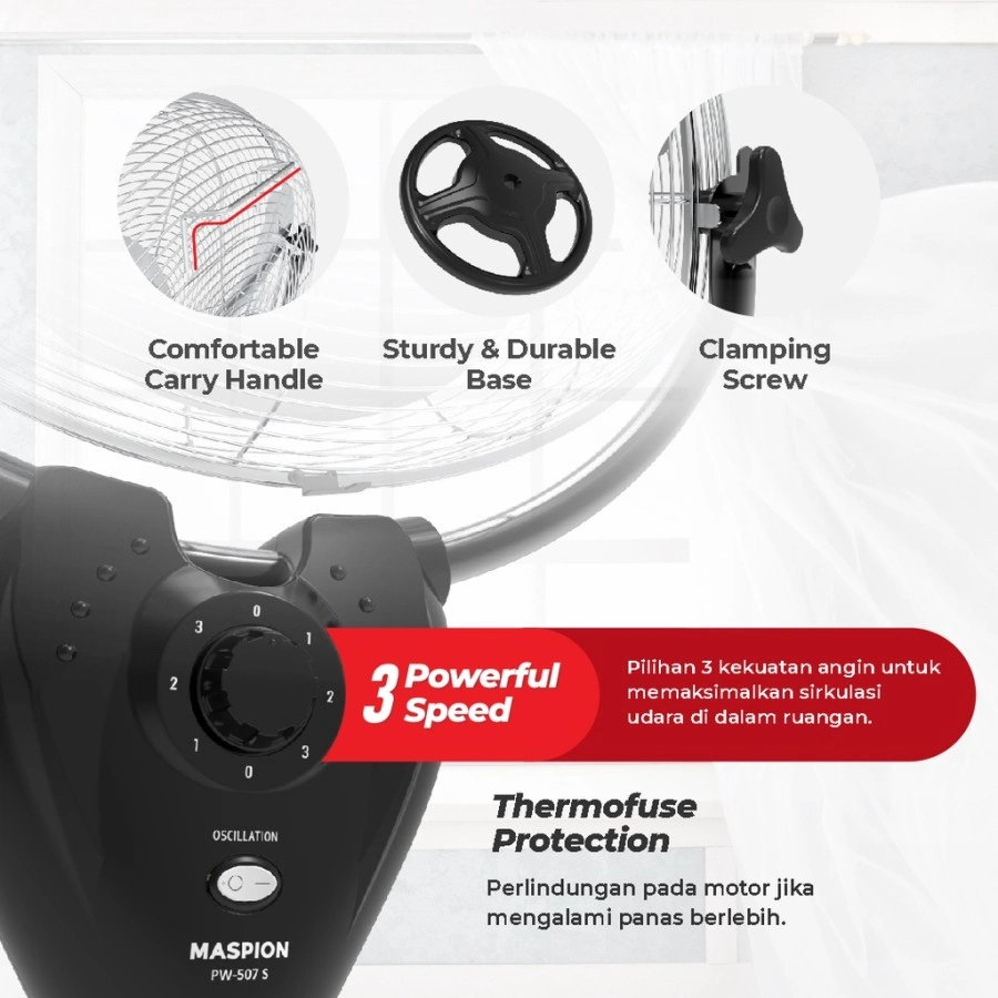 Kipas Angin Power Fan Maspion 20