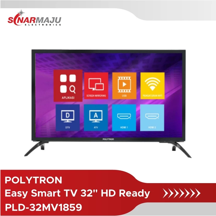 LED TV 32 Inch Easy Smart Polytron HD Ready PLD-32CV1859 PLD 32CV2269 32cv1869