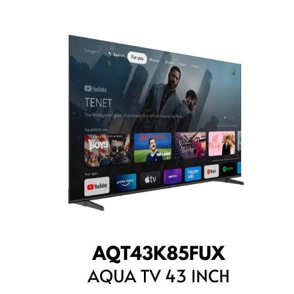 AQUA 43K85FUX 4K UHD TV Smart Google Digital HDR Tv AQT43K85FUX