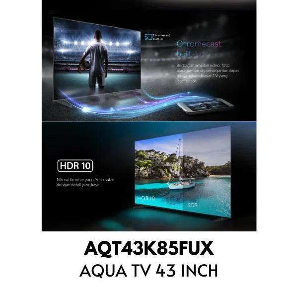 AQUA 43K85FUX 4K UHD TV Smart Google Digital HDR Tv AQT43K85FUX