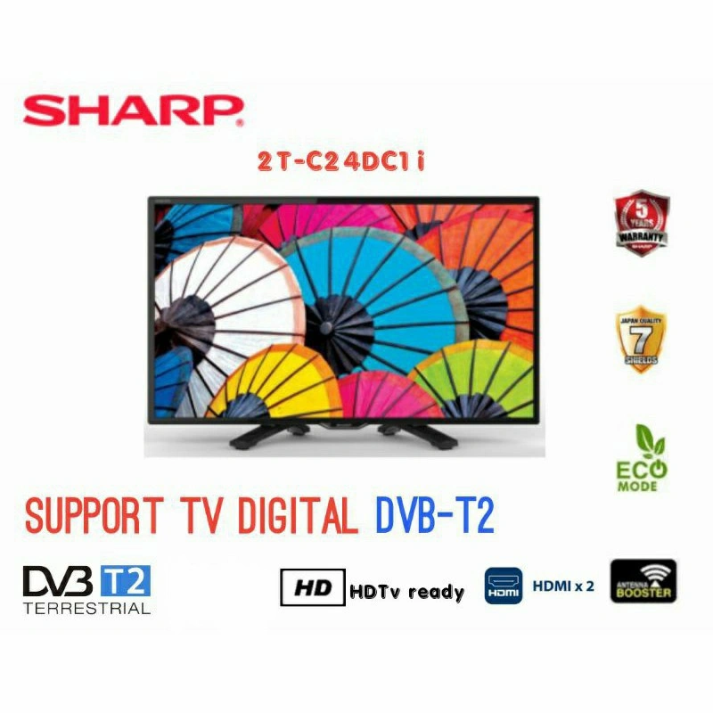 SHARP DIGITAL LED TV 24 INCH 2TC24DC1I 2tc 24HD15 24HD1500 USB MOVIE DIGITAL TV