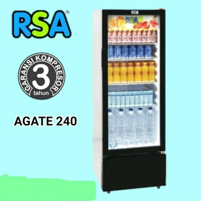 RSA SHOWCASE AGATE 240 232liter kulkas minuman