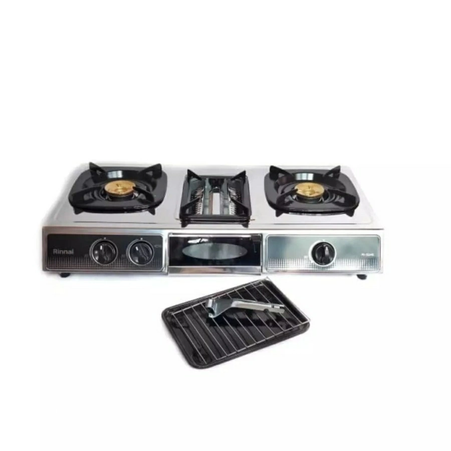 KOMPOR GAS 2 TUNGKU RINNAI RI-524E / RI 524E / RI 524 E PLUS GRILLER
