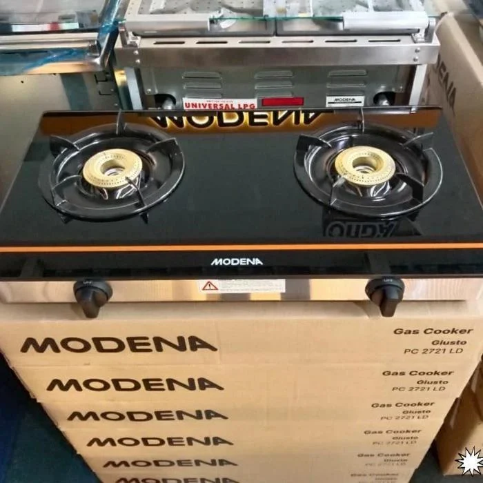 Modena Kompor Gas 72Cm 2 Tungku / PC2721L TEMPERED GLASS PC 2721 L 2721