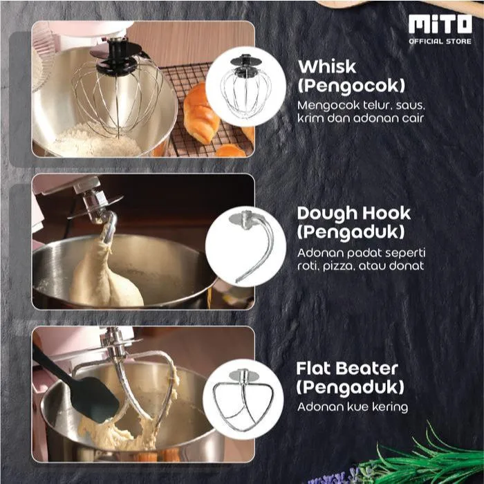 STAND MIXER MITO MX-500 MX500 5liter pico MX 500 MITO Pengaduk Kue 5L Pico Mixer 5 Liter MX 500