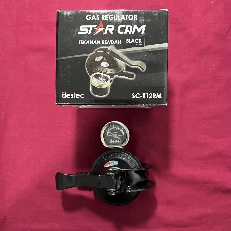 Regulator Gas StarCam SC-T12RM 12RM Tekanan Rendah dengan Indikator Meter