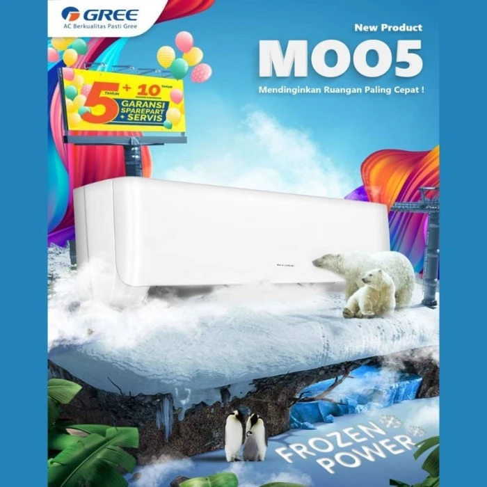 AC Gree Standard 0,75 3/4 pk GWC07MOO5 - 07MOO5 3/4PK GARANSI RESMI 7moO5