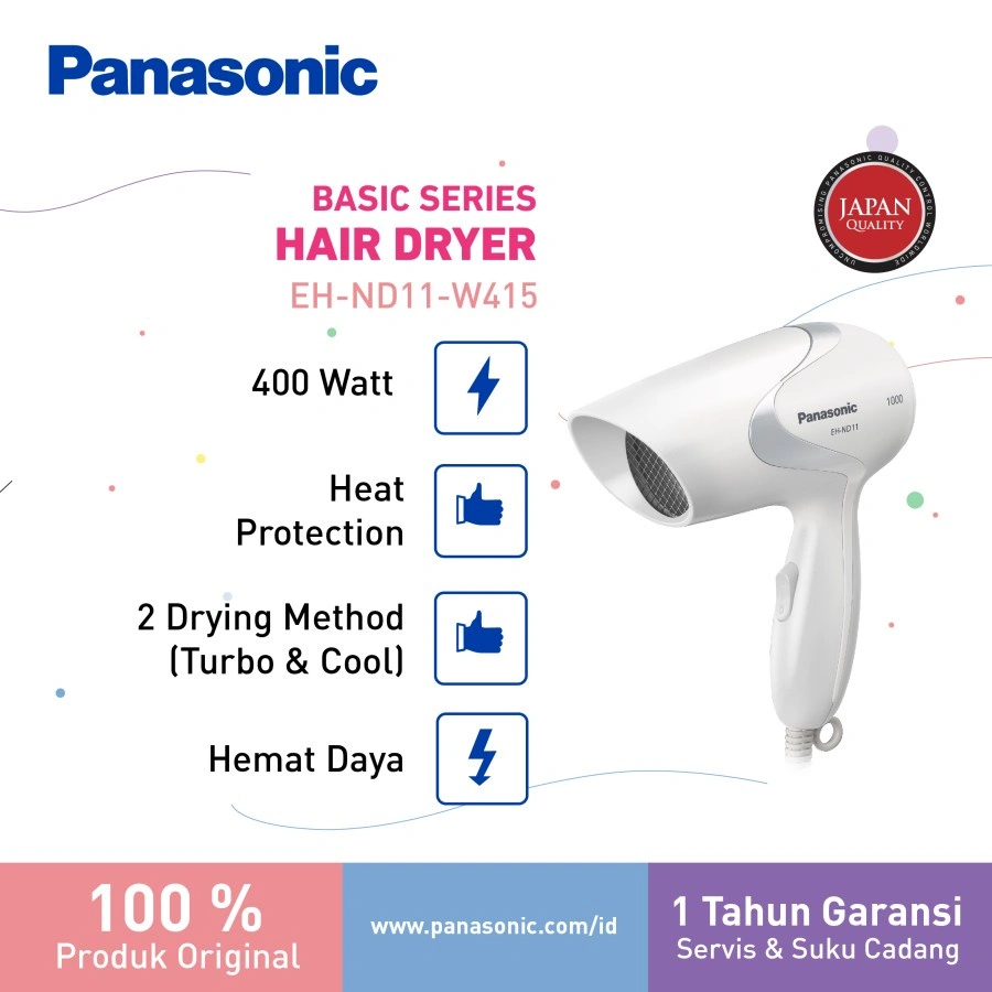 Hair Dryer Panasonic EH ND 11 | Pengering Rambut ND11 400 Watt EH ND11