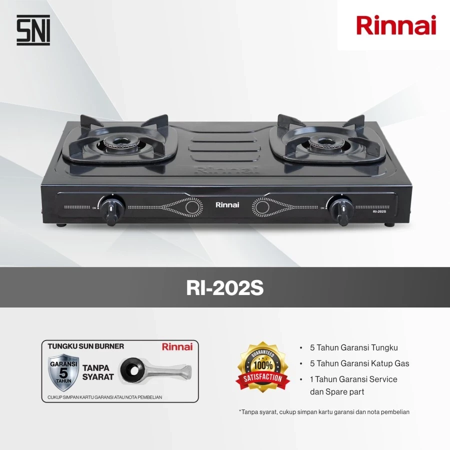 Kompor 2 tungku Rinnai RI 202S RI-202S New Model
