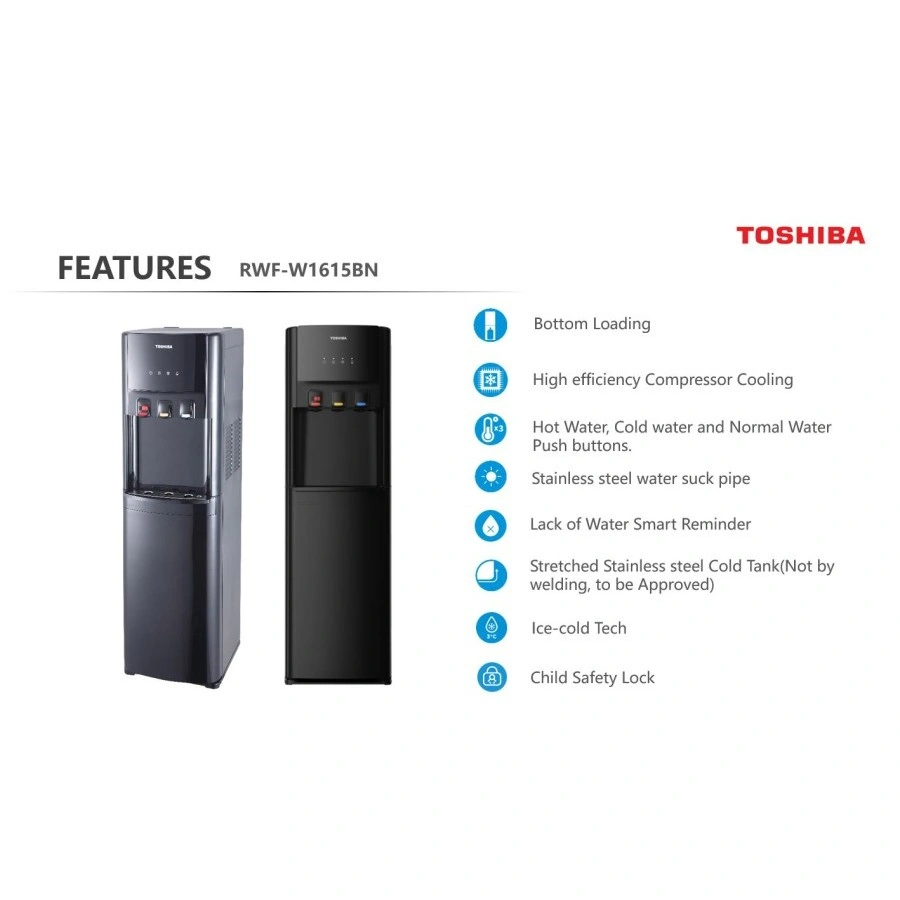 Toshiba Dispenser Galon Bawah + UV RWF-W2035UVBID(K) / RWFW 2035 Ozone UV Filter