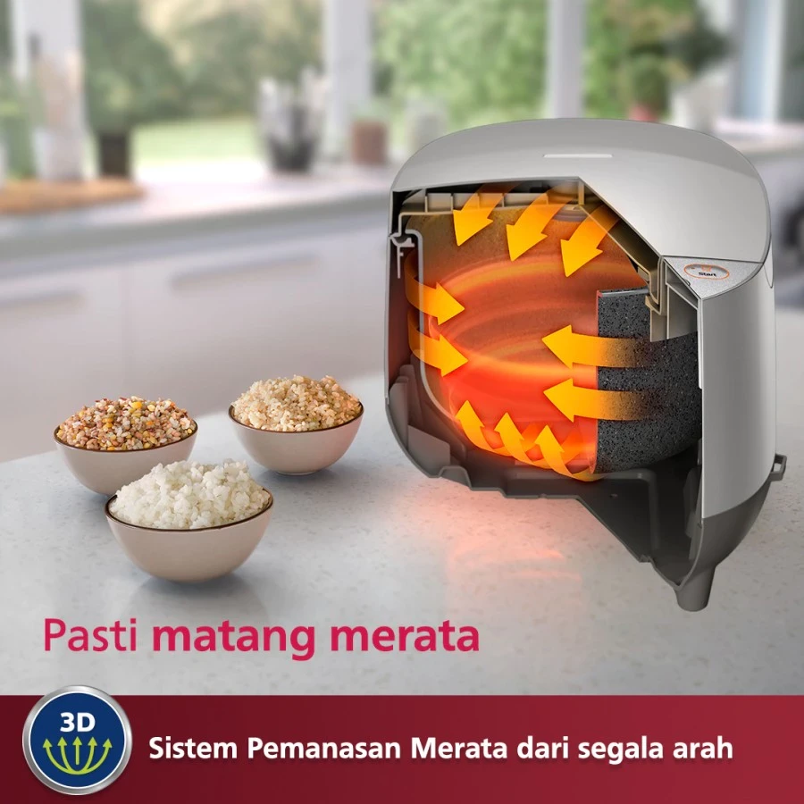 MAGIC COM PHILIPS RICE COOKER DIGITAL HD 4712 HD4712 1,8Liter 12menu 16 menu fresh defense technology bakuhasenki