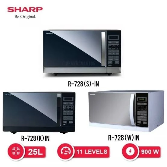 MICROWAVE SHARP 25 LITER R728 Grill 25 Liter R-728 Black IN R-728K (S)
