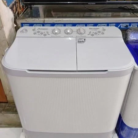 MESIN CUCI 2 TABUNG SHARP EST90MW EST 90MW BISA COD PONTIANAK