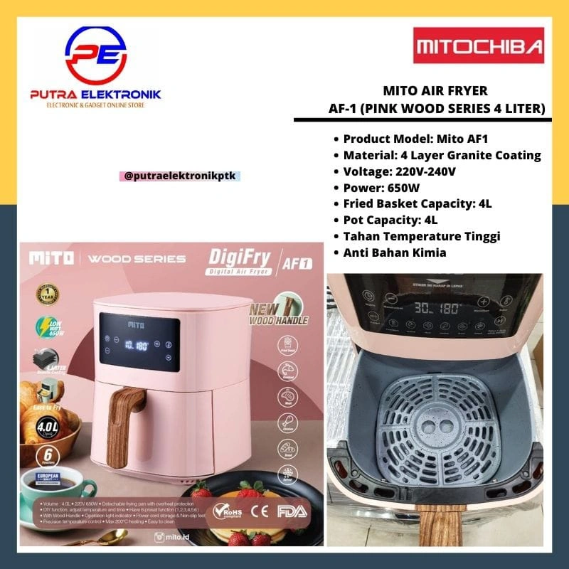 Digital Air Fryer Mito AF1 af-1 Kapasitas 4 Liter NEW 2022