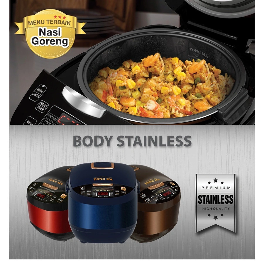 YONGMA MAGIC COM SMC-7047N SMC-7047 Digital Rice Cooker 2 Liter Magic Com Body Stainless