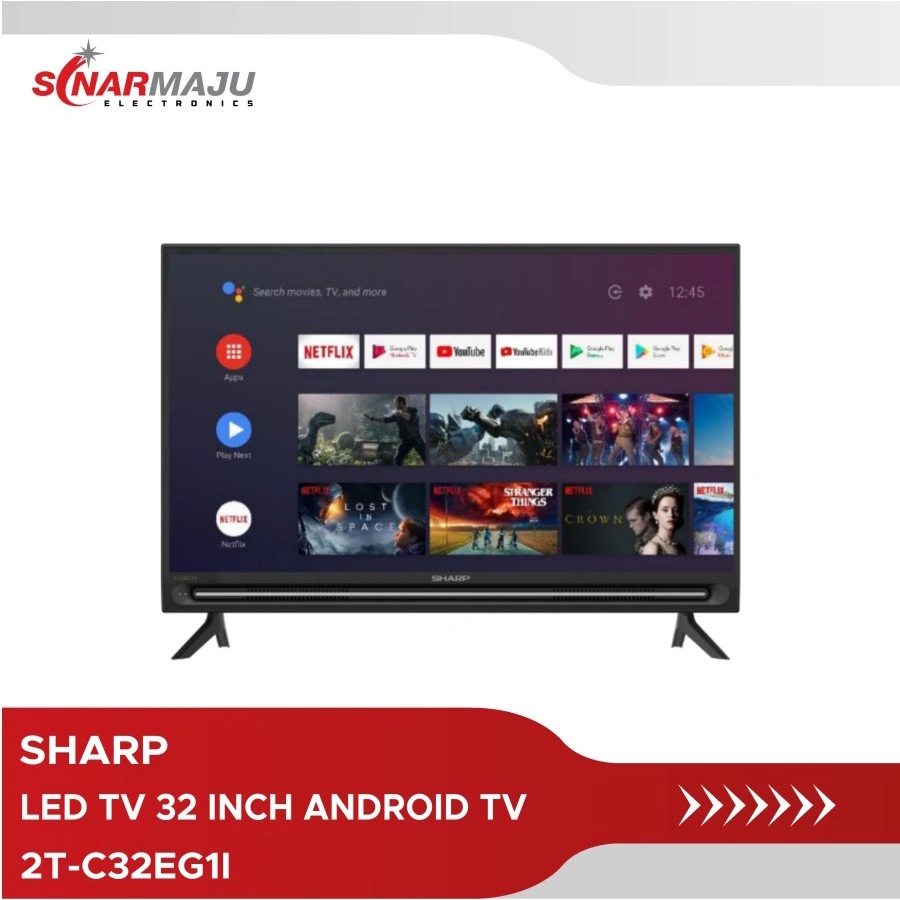 SHARP LED TV ANDROID TV 2TC32 FHD 32 inch 2T-C32GH3000 32GH3000 with Google Assistant