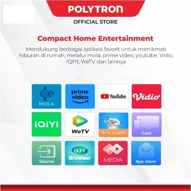 Polytron LED TV 40inch Easy Smart 40