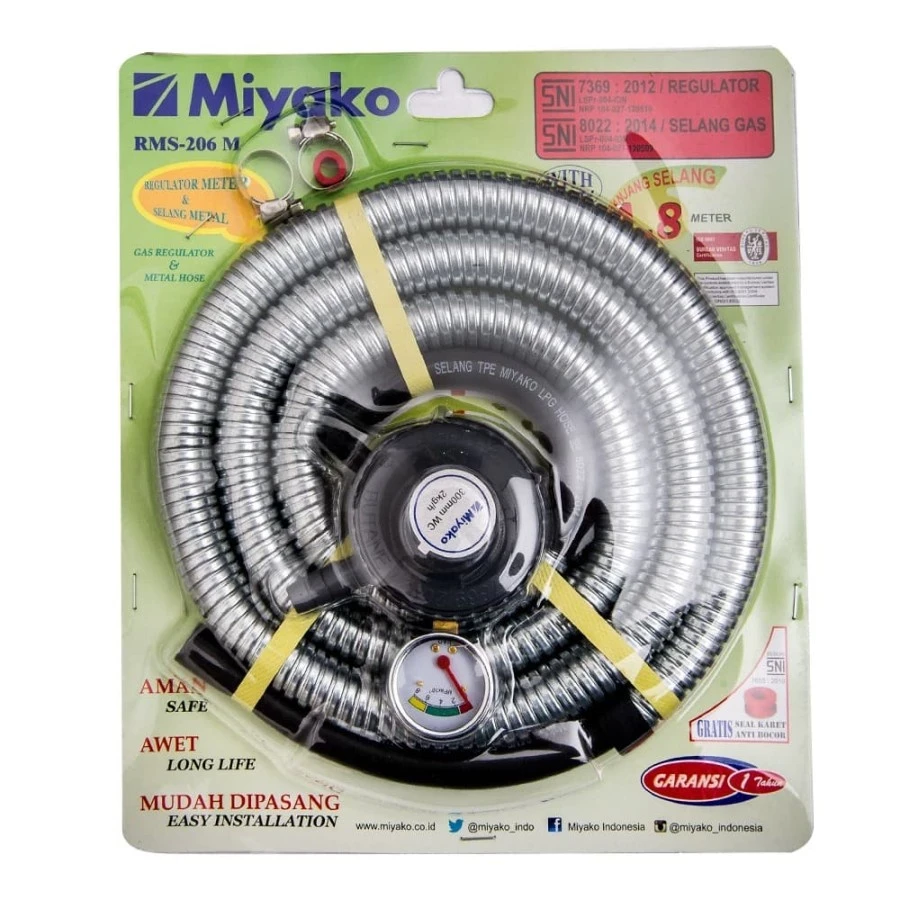 Selang gas dan Regulator Miyako RMS-206 RMS206 RMS 206