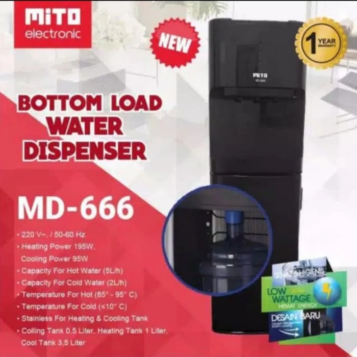 Dispenser Mito GALON BAWAH 3 kran MD666 MD 666 MURAH BERGARANSI